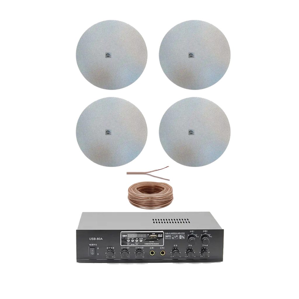 پکیج سیستم صوتی حرفه‌ای فروشگاه تا 150 متر